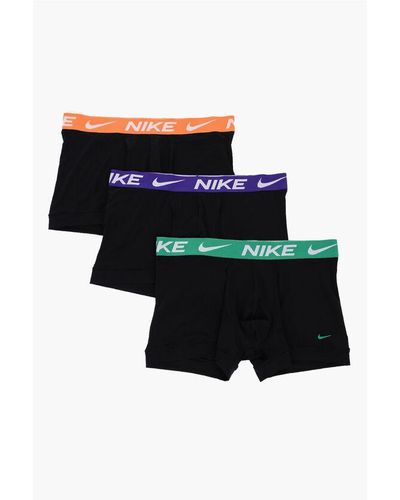 Nike Set Of 3 Dri-Fit Boxer With Logoed Elastic Band - Black