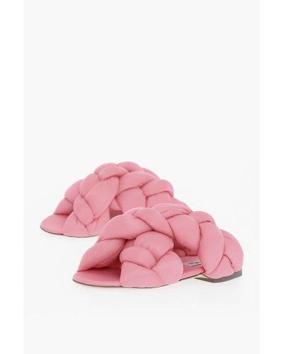 Sebastian Milano Padded Braiding Sandals With Leather Sole - Pink