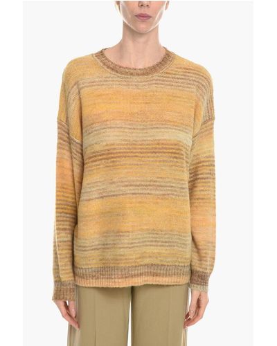 Holzweiler Wool Blend Sandaker Crew-Neck Jumper - Natural