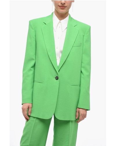 ANDAMANE Oversized Guia Blazer With Welt Pockets - Green