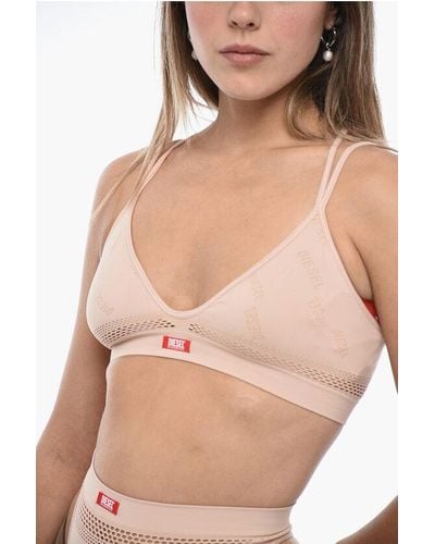 DIESEL Lollie Bra With Lace-Up Detail - Natural