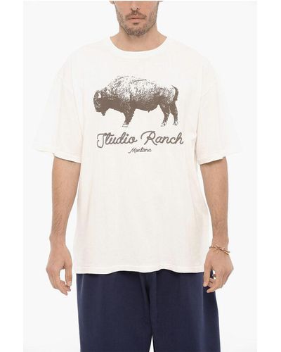 1989 STUDIO Front Printed Studio Ranch Crew-Neck T-Shirt - White