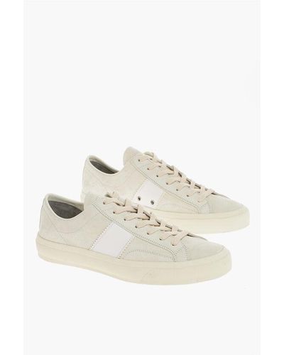 Tom Ford Suede Low-Top Trainers - White