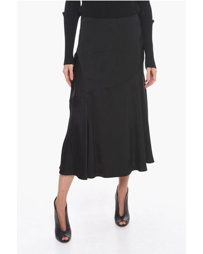 Jil Sander Asymmetric Flared Skirt - Black
