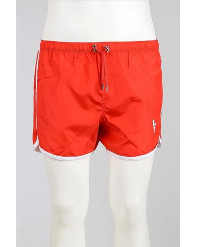 Neil Barrett Thunderbolt Swim Shorts - Red