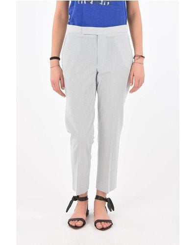Polo Ralph Lauren 3 Pocket Pinstriped Cotton Trousers - Blue