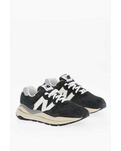 New Balance Low-Top Logo Trainers With Rubber Sole - Black