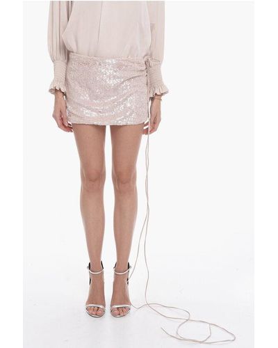 The Mannei Sequined Melilla Miniskirt With Side Laces - Multicolour