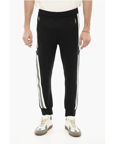 Neil Barrett Skinny Fit Joggers With Contrasting Side Bands - Black