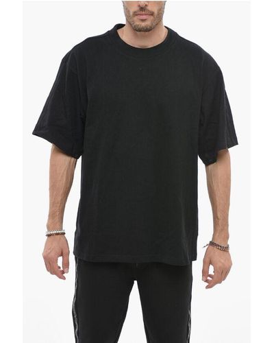 adidas Solid Colour Oversized Ess Crew-Neck T-Shirt - Black