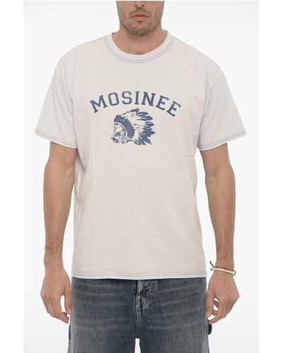Maison Kitsuné Maxi Printed Crew-Neck T-Shirt - Grey