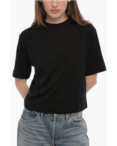 Vince Solid Colour Crew-Neck T-Shirt - Black