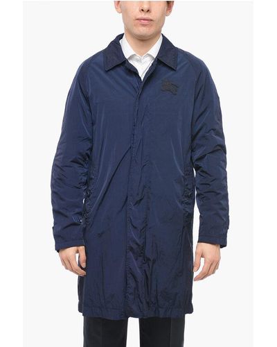 Burberry Waterproof Trench With Hidden Palcket - Blue