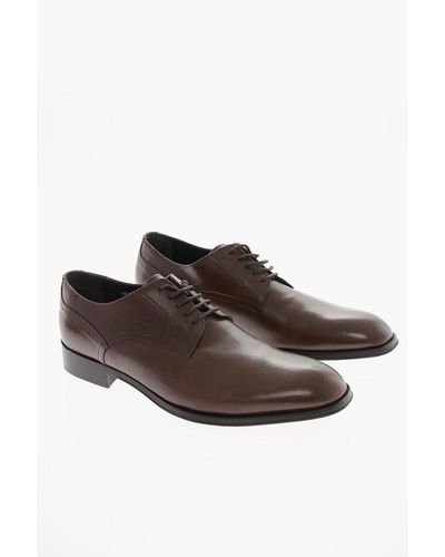Corneliani Leather Derby Shoes With Leather Soles - Brown