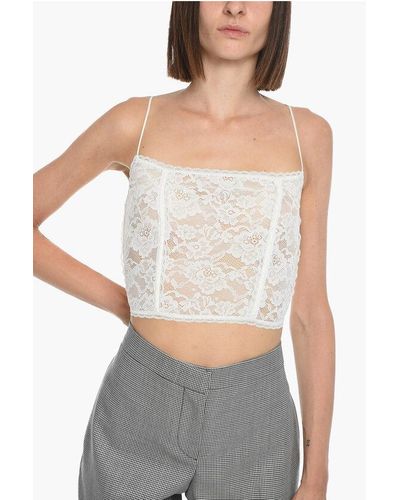 Oséree Laced O-Lover Bustier Top - Grey