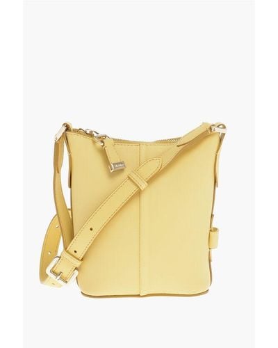 Max Mara Calfskin Riviera Shoulder Bag - Yellow