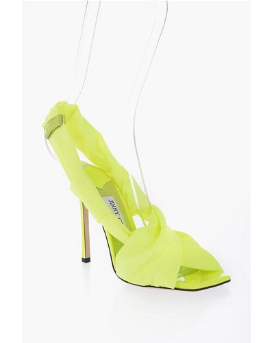 Jimmy Choo Solid Colour Neoma Ankle-Strap Sandals With Stiletto Heel 11C - Yellow