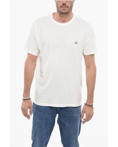 C.P. Company Cotton Crew-Neck T-Shirt With Print Logo - White