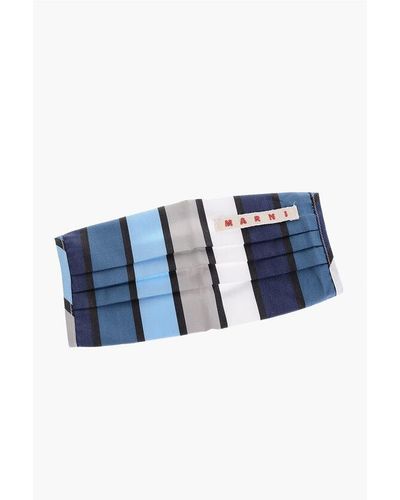 Marni Striped Mask Face - Blue