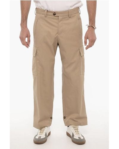 PT01 Regular Waist Solid Colour The Hunter Cargo Trousers - Natural