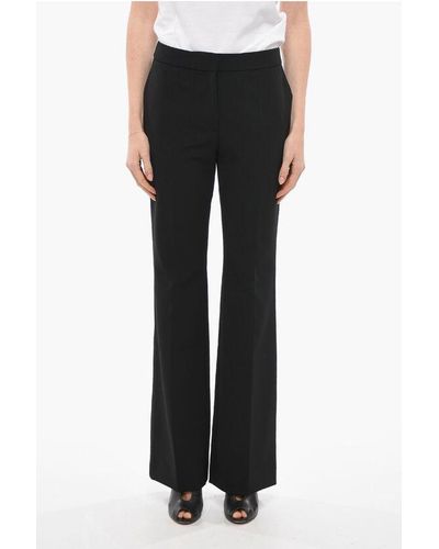 Moschino Couture! Palazzo Trousers With Concealed Closure - Black