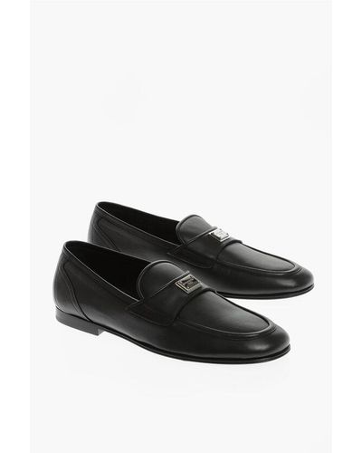 Dolce & Gabbana Leather Ariosto Loafers - Black