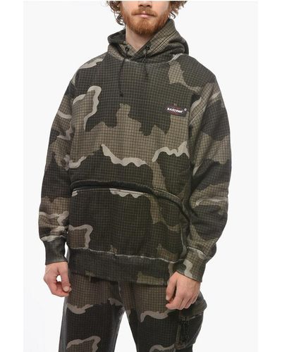 Undercover Eastpack Oversized Hoodie Sweatshirt With Camouflage Pattern - Grey