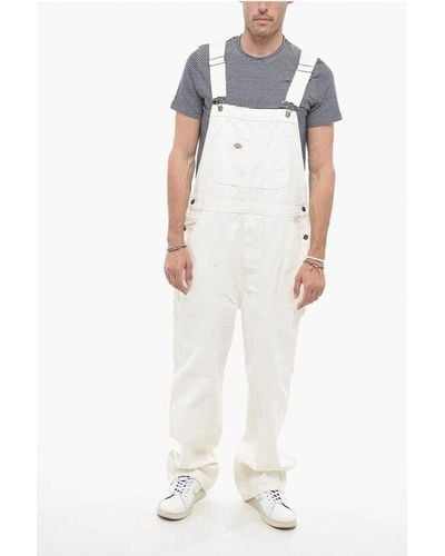 Dickies Straight Leg Solid Colour Utility Jumpsuit - White