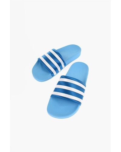 adidas Striped Two-Tone Adilette Slide - Blue