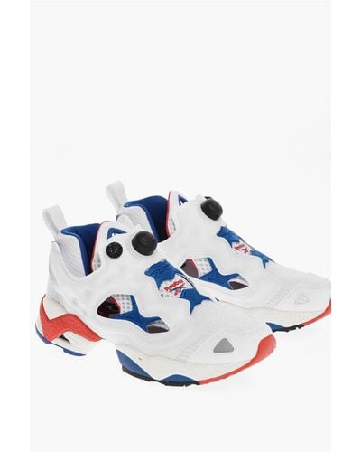Reebok Rubber Details Mesh Instapump Fury 9 Low-Top Trainers - White
