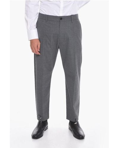 DSquared² Wool Blend Pully Trousers - Grey
