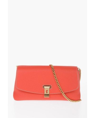 Bally Textured Leather Leena Bag With Chain Shoulder Strap