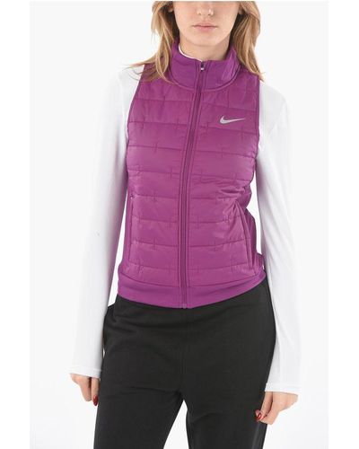 Nike Sleeveless Quilted Jacket - Purple