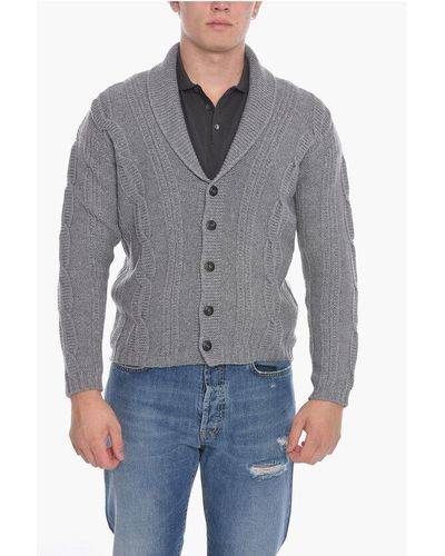 Altea Woven Wool Cardigan - Grey