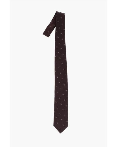 Corneliani Geometric Patterned Silk Tie - Multicolour