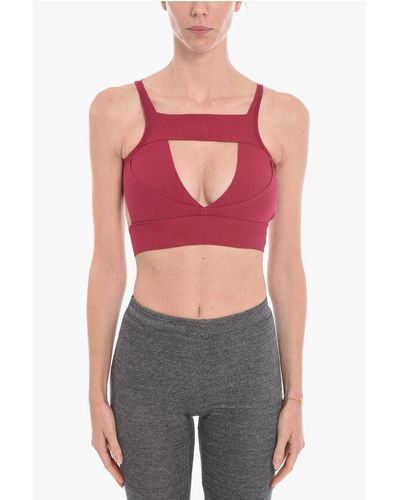 Rick Owens Edfu V-Neckline Cropped Top With Cut Out Detailing - Pink