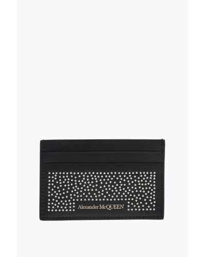 Alexander McQueen Leather Card Holder With Studs Embellishment - Black