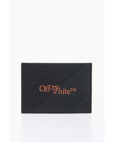 Off-White c/o Virgil Abloh Logo Printed Leather Card Holder - Black