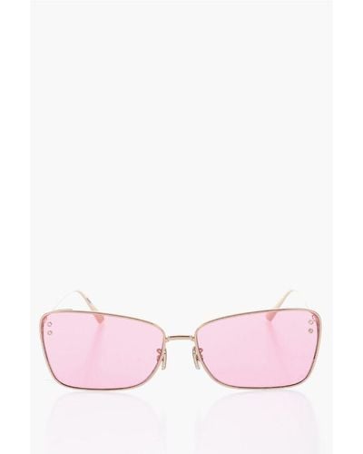 Dior Squared Miss Sunglasses With Golden-Frame - Pink