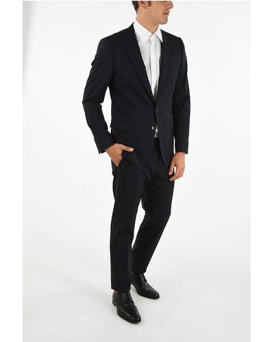 Dolce & Gabbana Virgin-Wool Martini Single-Breasted Suit With Peak Lapel - Black