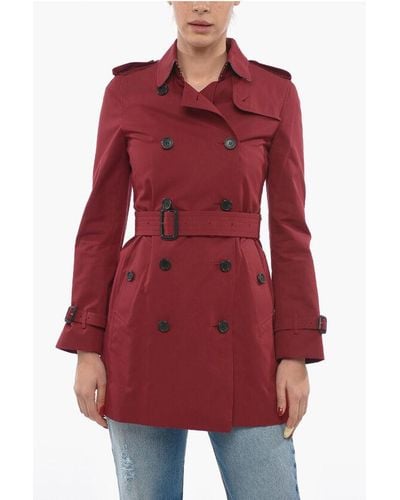 Burberry Belted Double Breasted Trench - Red