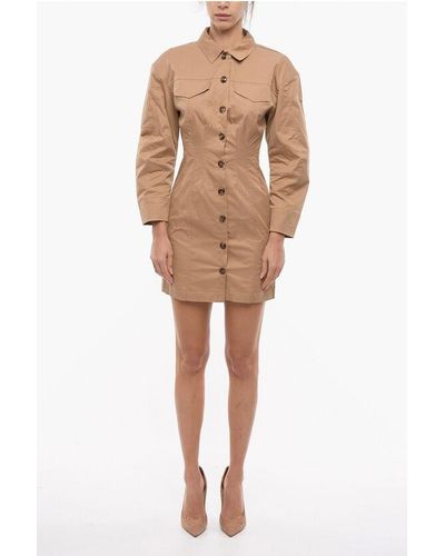 Notes Du Nord Cotton Eddi Shirtdress With Double Breast Pockets - Natural