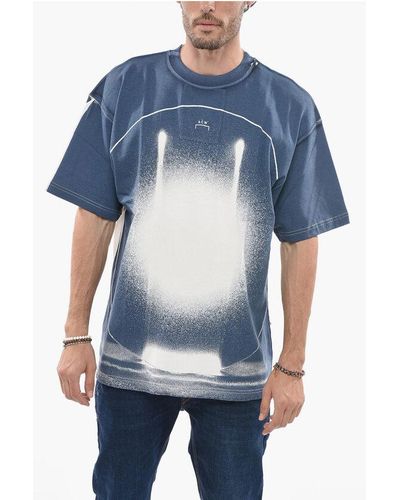 A_COLD_WALL* Spray Effect Short Sleeved T-Shirt - Blue