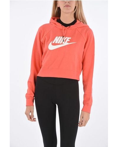 Nike Printed Crop Sweatshirt - Red
