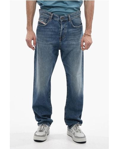DIESEL Wide Leg 2020 D-Viker Jeans With Logo-Button 20Cm L32 - Blue