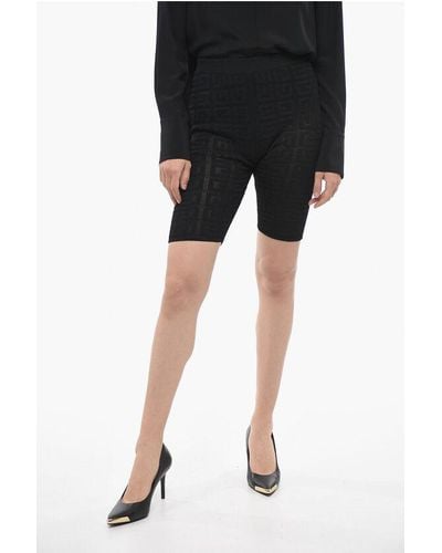 Givenchy Crochet Fabric Biker Leggings - Black
