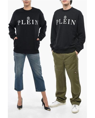 Philipp Plein Switzerland Crew-Neck Sweatshirt With Contrasting Logo - Black