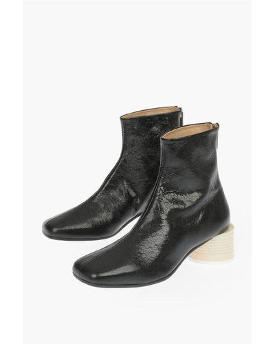 Maison Margiela Mm6 Tin Heel Boots 4,5Cm - Black