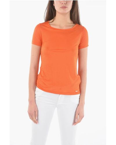 Woolrich Solid Colour Crew-Neck T-Shirt - Orange