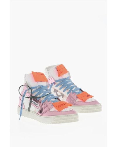 Off-White c/o Virgil Abloh Metallic Leather And Fabric 3.0 Off Court Special Mirror Hig - White